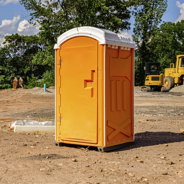 how often are the porta potties cleaned and serviced during a rental period in Connersville Indiana